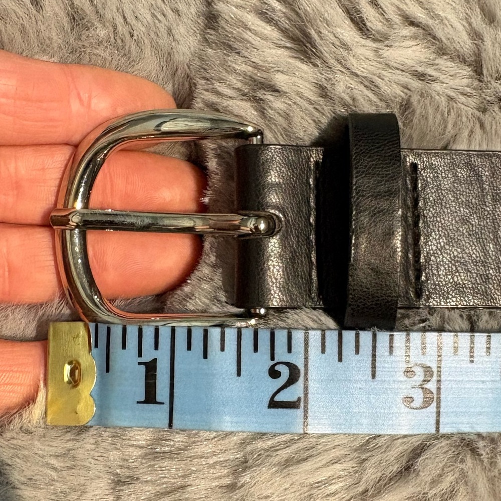 Black  Belt with Silver Buckle